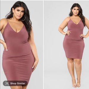 Gorgeous brown Fashion Nova size 2X Simple Kind of Life dress.
